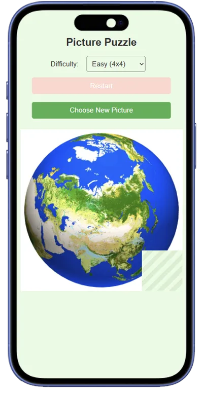 Sliding Picture Puzzle Game